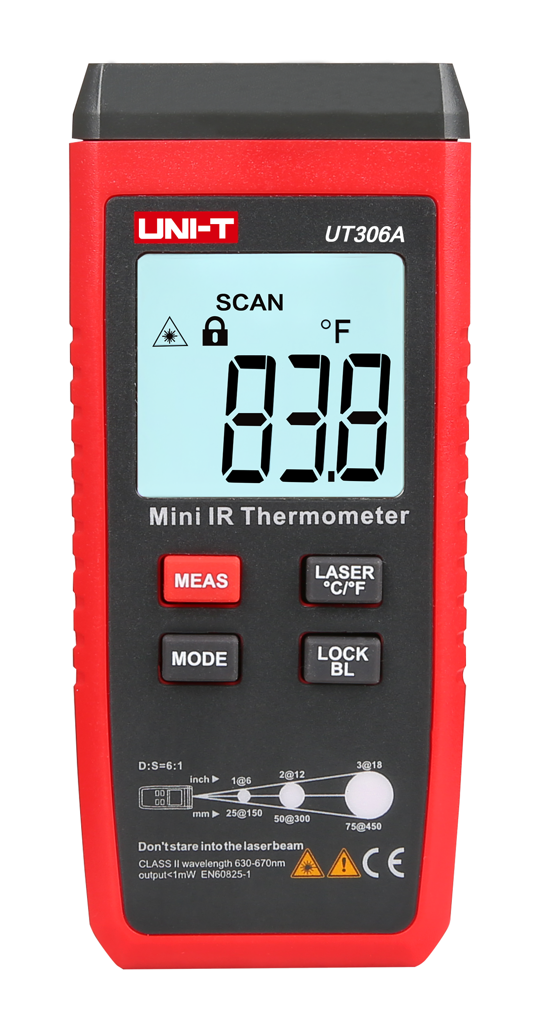 UNI-T UT306S UT306C Digital Infrared Thermometer Non-contact Laser  Thermometer Gun Temperature Tester -50-500